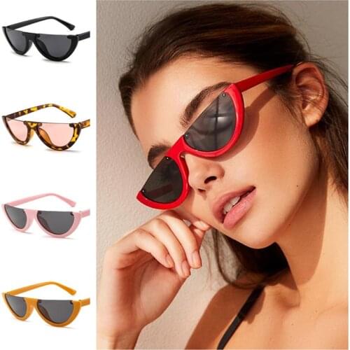 3Pcs Fashion Sunglasses Women & Men Personality Semicircle Eyeglasses Semi-Rimless Sun Glasses Eyewear Anti-UV Spectacles A