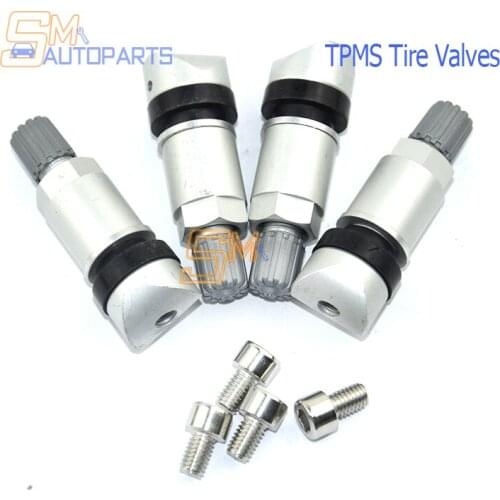 4pcs Aluminum TPMS Tire Valves for Mercedes-Benz Alloy Tubeless Valve Stem for Tyre Pressure Monitor System Sensor Repair Kit