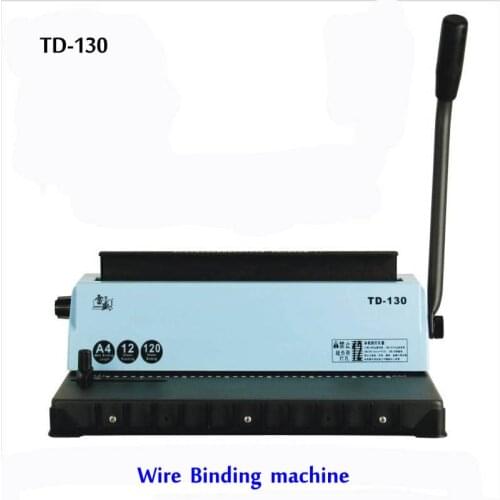 A4 Wire binding machine TD-130 Small machine Big capacity books binding machine