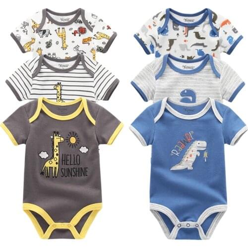2021 3PCS/Lot Unicorn Baby Boy Clothes Newborn Baby Girl Clothes 100%Cotton 0-12M Bodysuits Girls Clothing Roupas de bebe