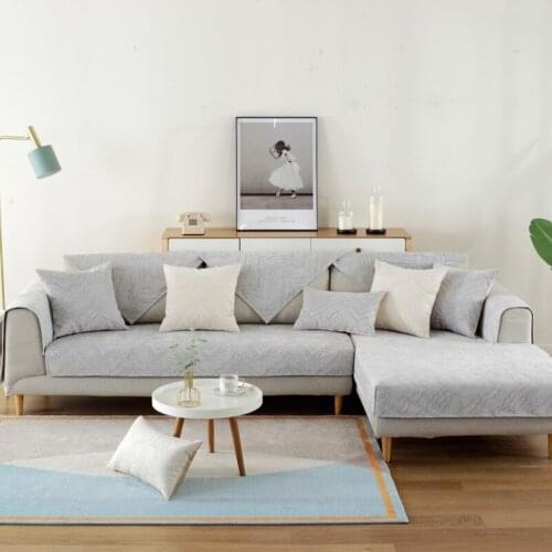 Chenille Sofa Cover Living Room Furniture Jacquard Non Slip High Grade Seat Pad Luxury Nordic Couch Cushion Four Season