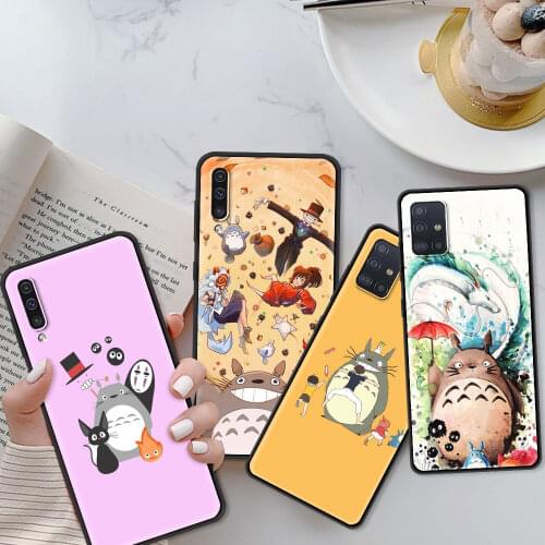TPU Cover For Samsung A71 A52 A51 A91 A72 A42 A41 A32 A31 A21s A21 EU A12 A11 A02 A02s Studio Ghibli Totoro Phone Case Coque