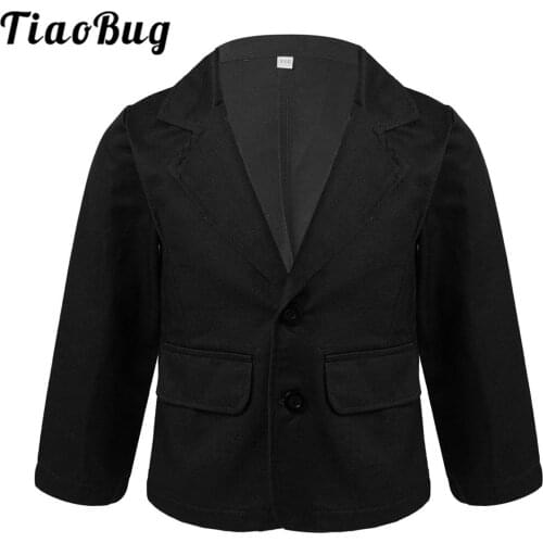 Kids Boys Long Sleeve Gentleman Dress Coat Jackets Flower Boy Wedding Tuxedo Formal Suits Blazer Children Formal Party Costume
