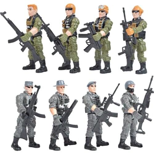Flexible Military Soldiers Model Army Figures Detachable Sand Table Scene