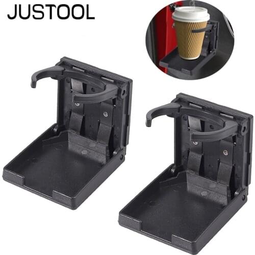 JUSTOOL 2Pcs Universal Folding Cup Holders Auto Car Beverage Bottle From 55mm To 75mm Cup Car Frame for Truck Van Drink Bottles