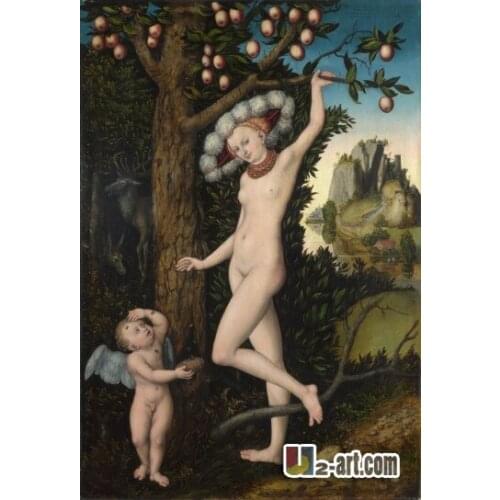 Canvas Prints ( Lucas Cranach the Elder Cupid complaining to Venus) wholesale art painting printed on canvas Religion-200
