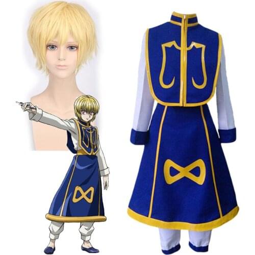 Anime Kurapika Cosplay Costume 2021 Uniform Set Kurapika Wigs+Free Wig Cap Halloween Adult Party Costumes