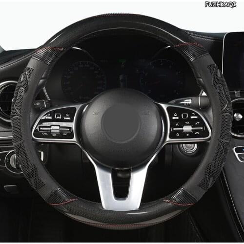 FUZHKAQI Microfiber Leather Car Steering Wheel Cover For Infinitis Q30 Q50 FX35 QX50 QX56 QX60 QX70 FX G25 G37