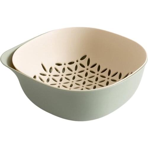 Kitchen Strainer/Colander & Double Drain Basket for Fruits Vegetable Cleaning Washing Mixing