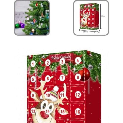 Easy to Carry Amusing Christmas Countdown Advent Calendar Box Holiday Gifts