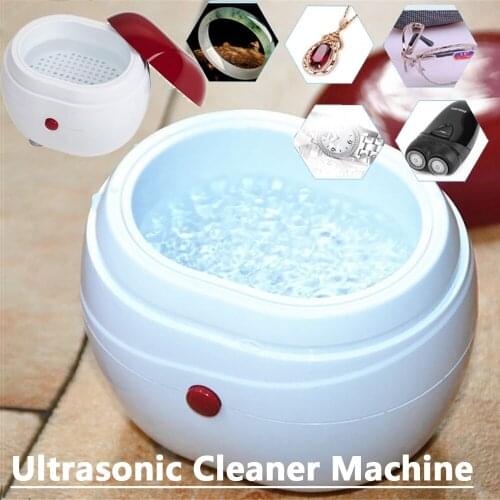 Mini Ultrasonic Cleaner Machine Electric Jewelry Cleaner Eyeglasses,Watches,Rings,Necklaces,Razors,Dentures,Parts Cleaning