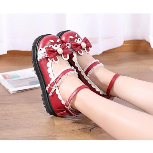 2019 new Lolita womens shoes Low Low Heel Round Head Cos JK Uniform Lolita Shoes Mori girl japanese Sweet Lolita Shoes