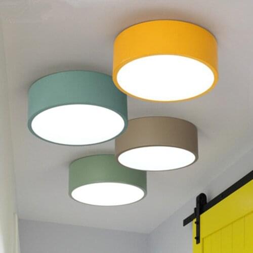 New Arrival LED Ceiling Lights Colorful Ceiling Lamp For Corridor Colors Kids Room Light Metal Lampshade Kitchen Lighting