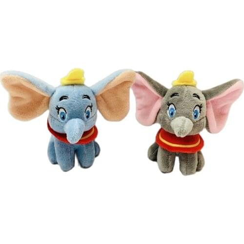 Wholesale 24pcs/lot 10cm Cartoon Elephant Animals Plush Toys Cute Dumbo Kawaii Stuffed Dolls Toy Gifts For Kids