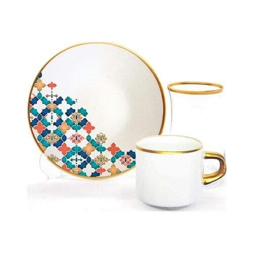 Drop Focus Tea Coffee Set 18 Pieces İllizyon