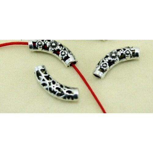 10pcs/lot Tibetan Silver spacer tube Loose Bead Spacer Beads Connectors for DIY Jewelry Making bracelet fg4s