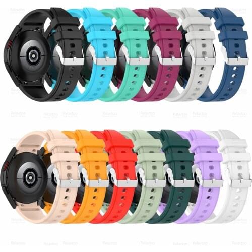 Colorful Silicone Strap For Samsung Galaxy Watch 4 44mm 40mm Watch4 Classic 46mm 42mm Smartwatch Sport Plain Wrist Band Bracelet