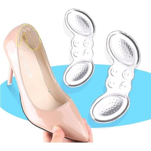 1Pair Silicone Gel Heel Pad Insoles for Shoes Inserts High Heels Liner Grips Protector Stickers Heel Cushion Shoe Size Reducer