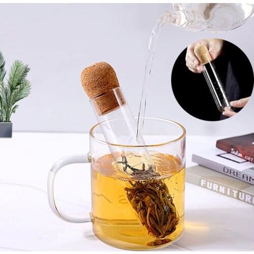 Glass Tea Infuser Strainer for Mug Fancy Filter Pipe Design Tea Sieve Bottle Tube Tebrewing Infusion Tools Kitchen Accessories