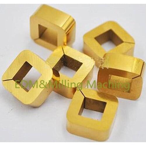 Wire EDM Machine C001 100342166 12x12x5mm Ti-coated Power Feed Contact Energizing Block For Agie Charmilles ROBOFIL100/200/400