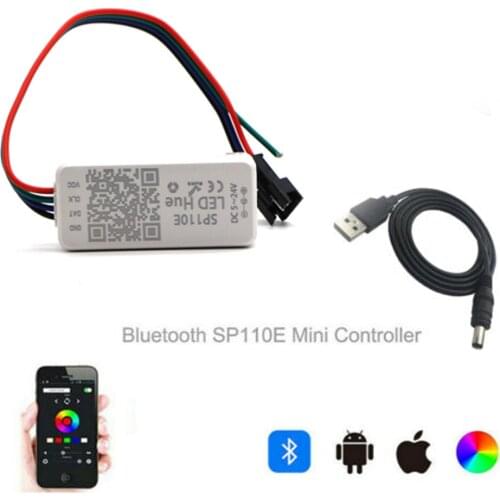 USB DC SP110E Pixel Bluetooth Controller DC 5V 24V For WS2812B SK6812 ws2811 APA102 WS2801 Pixels Magic Lights LED Strip light
