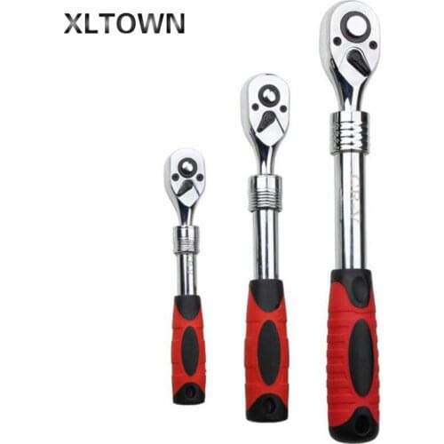 XLTOWN Ratchet Wrench Retractable 72-Tooth Ratchet Wrench Automatic Shedding Quick Lengthen Sleeve Labor-saving Wrench