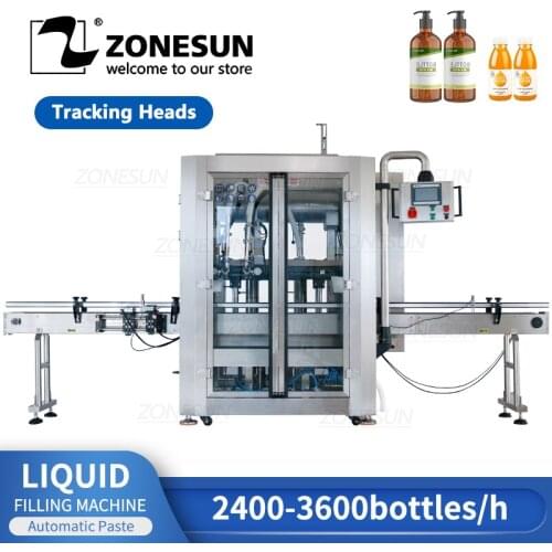 ZONESUN ZS-VTPF2 Automatic Filling Machine For Paste Liquid Shampoo Shower Gel Tomato Sauce Chocolate Cream Cosmetic Filler