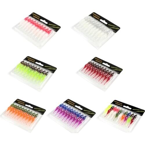 10 Pcs 50mm Fishing Jigging Lures Set Soft Baits Artificial Wobblers Swimbait Carp Fishing Tackle Crankbait