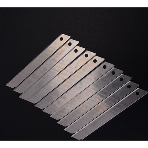 10pcs/box X9mm Stainless Steel Snap Off Letter Cutter Opener Plastic Replacem Utility Knife Blades