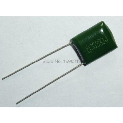 100pcs Mylar Film Capacitor 400V 2G333J 0.033uF 33nF 2G333 5% Polyester Film capacitor