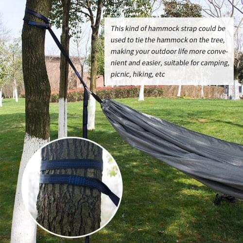 2pcs Hammock Strap 200cm Tree Hanging Spare Part Outdoor Aerial Yoga 200KG Load Portable Outdoor Camping Hammock