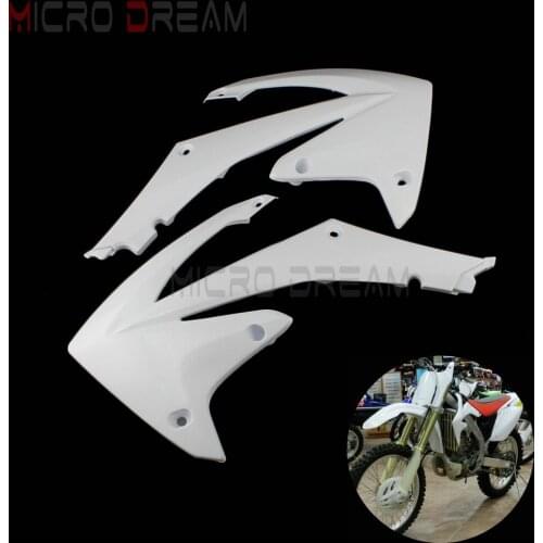 2pcs Racing Motocross Front Radiator Shrouds Cover for Honda CRF250R 10-13 CRF450R 09-12 Dirt Bike Frame Guard Side Panel Covers