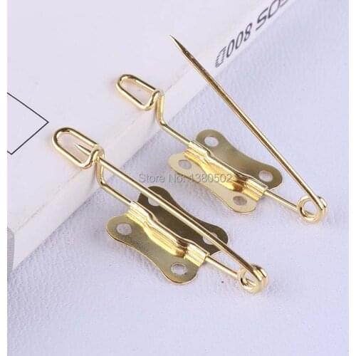 30pcs /lot Gold safety pins 30*11mm unique design DIY Sewing Tools
