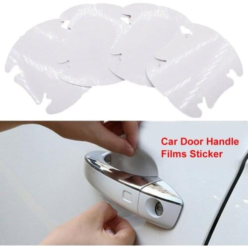 4Pcs/Set Car Door Sticker Carbon Fiber Scratches Resistant Cover Auto Handle Protection Film Exterior Styling Accessories