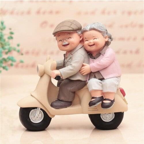 7-the old man old lady motorcycle home furnishings to parents grandparents wedding gift souvenirs home deco