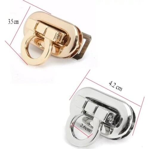 4.2 x 2.6 cm big Lock Catch, Purse Lock Latch, Clutch Lock, Twist Lock