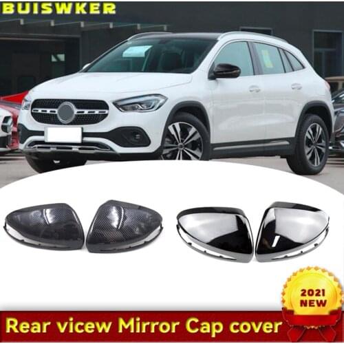 For Mercedes-Benz C S E GLC G Class AMG W205 X253 W222 W213 W238 Rearview Mirror Cover Bright Black Replacement 2014 - 2019 LHD