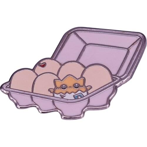 Anime food egg enamel pin bring them （cute game characters ）to your daily life