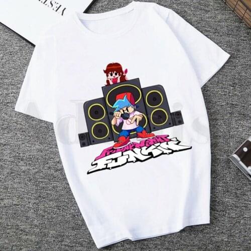 Friday Night Funkin Anime Game Harajuku Graphic Short Sleeve Female Tops Tees Harajuku VintageT Shirts Womens T-shirt