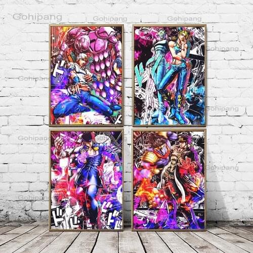 Canvas Hd Prints Colorful Painting Animation Wall Art Graffiti Poster Anime Role Home Decor Pictures for Bedroom Modular