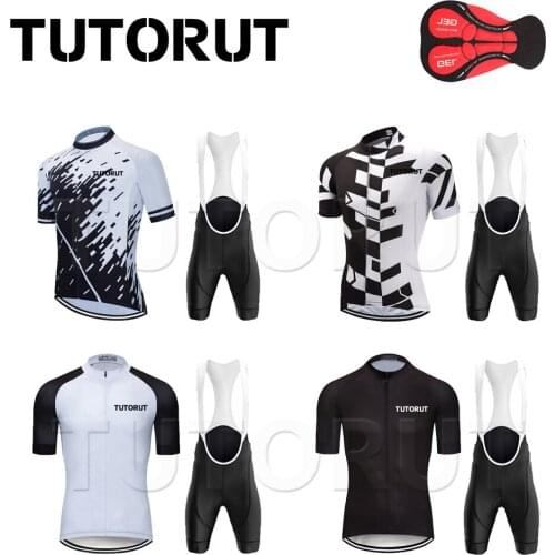 TUTORUT Cycling Set Men Short Sleeve Cycling Jersey Road Racing Clothing Bib Shorts Summer Quick Dry Mountaing Maillot Ciclismo
