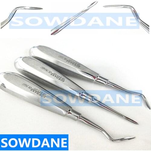 3 pcs/set Dental Extraction Minimally Invasive German Stainless Steel Dental Elevator Oral Tooth Loosening Root Extraction Kit
