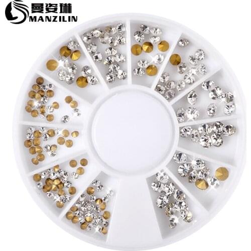 Cross-border for nail art accessories wholesale white bottom tip diamond jewelry nail decoration 12 wheel loading