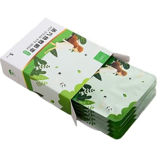 5Pcs/Box Wormwood Lavender Scented Steam Eye Mask Hot Compress Massage Eyeshed Cover Pad for Relieve Fatigue Stress