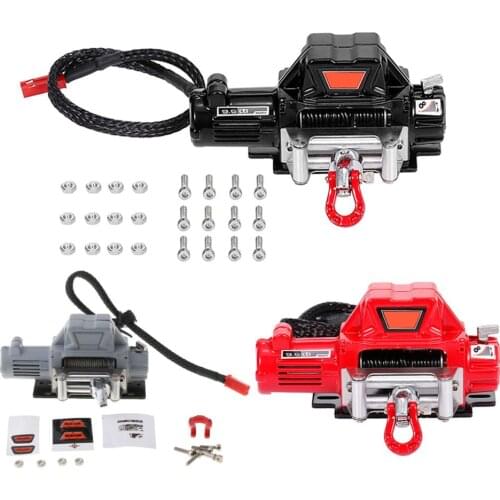 Metal Wire Automatic Simulated Winch for 1/10 RC Car Axial SCX10 90046 D90 TRX4