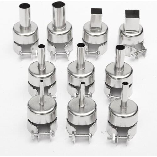 10pcs 3/4/5/6/7/8/10/12mm Heat Gun Nozzles Heat Air Guns Nozzle for 850 Hot Air Soldering Station