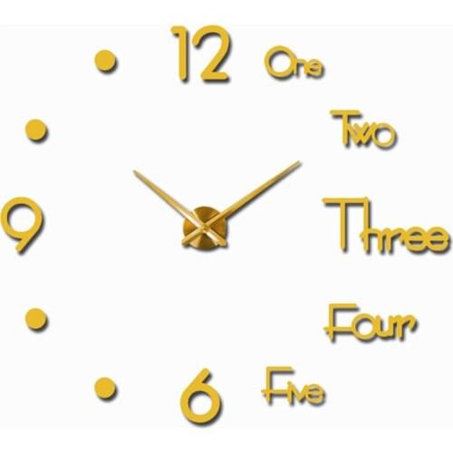 Wall Clock 3D Mirror Sticker DIY Home Decor Wall Stickers for Living Room