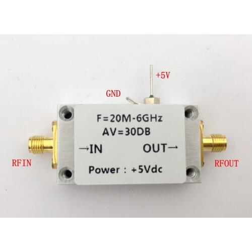 NEW 20MHZ to 6GHZ RF amplifier low noise amplifier LNA 30DB