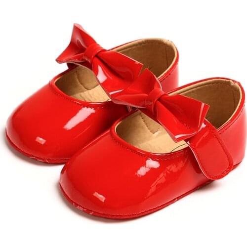 Baby Shoes Children Footwear Toddler Shoes Baby First Walker Infant Bowknot PU Soft Soled Prewalker