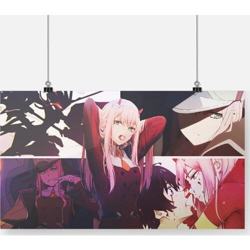 Zero Two Darling in the FranXX Anime Poster Framed Wooden Frame Canvas Painting Wall Art Decor room Study Home Decoration Prints
